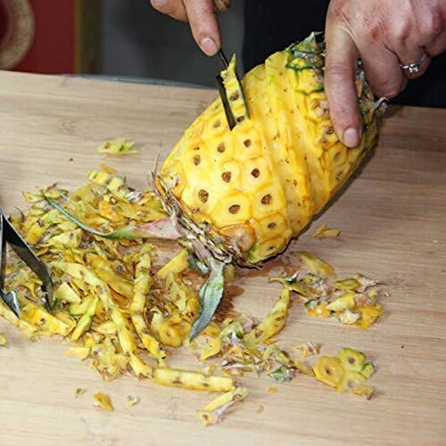 V Shape Pineapple Slicer Stainless Steel Pineapple Eye Peeler Pineapple Seed Remover Knife Fruit Tool