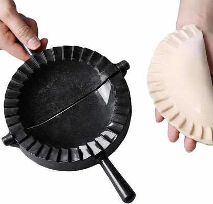 Jumbo Size Empanada Maker Press 6 Inch Black - Professional Empanadas - Mold Ravioli Dumpling Wrap, Tortilla Folder, Wonton Dough Press 2-in-1 Cutter Sealer, Pierogi, Calzone, Hand Pot Pie Maker