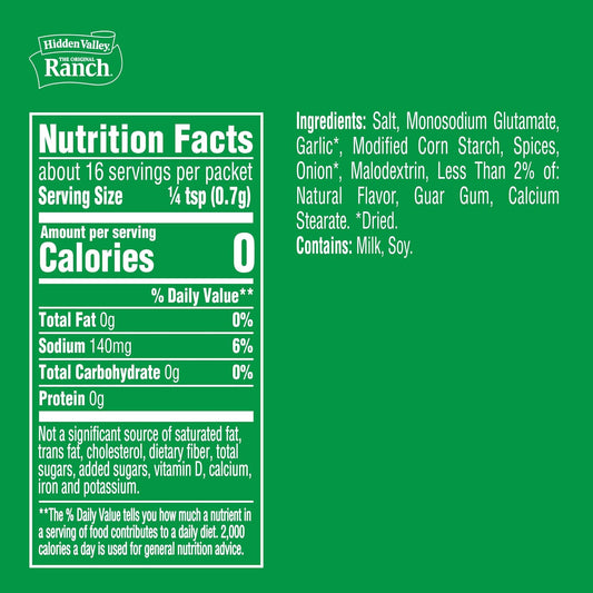 Original Ranch Restaurant Style Dressing Recipe Mix, 0.4 Ounce (Package May Vary)