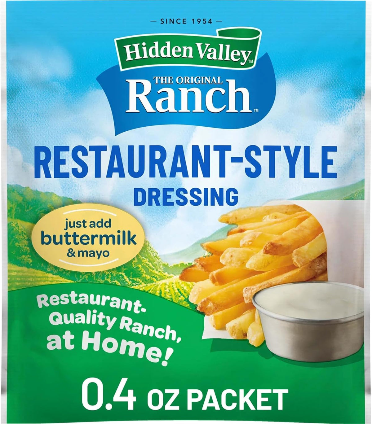 Original Ranch Restaurant Style Dressing Recipe Mix, 0.4 Ounce (Package May Vary)