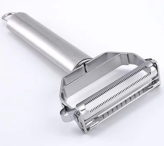 Vegetable Peeler， Stainless Steel 2 in 1 Julienne Vegetable Peeler Perfect for Carrot Potato Melon Gadget Vegetable Fruit