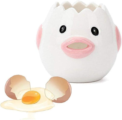 Egg Separator, Yellow, Ceramic, 3x3 Inches, 4.3 OZ
