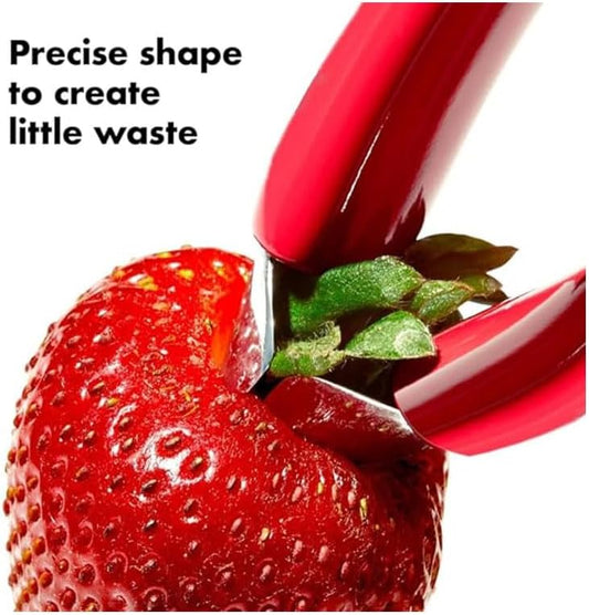 Stainless Red Strawberry Huller Stem Remover, Pineapple and Tomato Corer, Fruits and Vegetables Eye Peeler