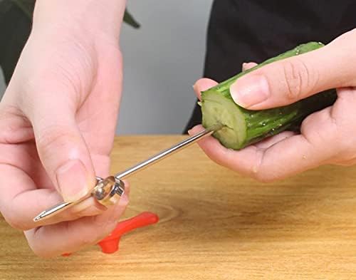 Cucumber Spiralizer Vegetable Carving Salad Chopper Manual Spiral Screw for Cucumber Cutter for Apple Vegetable Spiralizer Carrot Spiral Cutter for Potato Veggie Curly Shapes Zucchini Corer