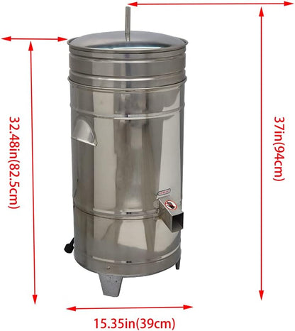 220V Salad Dryer Commercial Stainless Steel Food Dehydrator Machine 750W Vegetable Spinner Machine for Soymilk Removal, Dehydration, Oil Removal, Vegetable Water Removal