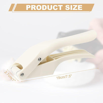 Garlic Press, 7.5 Inch Stainless Steel Garlic Slicer Crusher Tool Kitchen Utensil for Home Cooks and Professional Chefs, Green