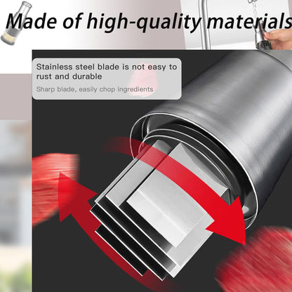 Manual Pressed Chopper, 2025 Upgraded Compact Mini Dicer Food,Functional Manual Garlic, Stainless Steel Hand Food for Mincing Garlic Press Stainless Steel