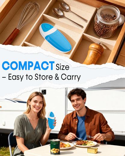 Seniors Arthritis Electric Can Opener: Battery Operated, Hands free, Cordless, One Touch, Easy to Clean - Automatic Can Opener Smooth Edge with Powerful Motor for Kitchen
