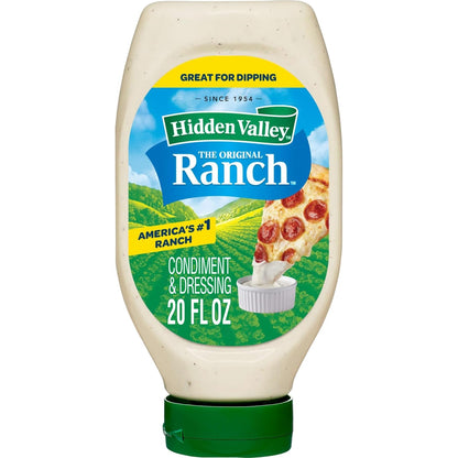 Easy Squeeze Original Ranch Salad Dressing and Topping, 20 Ounce Bottle (Package May Vary)