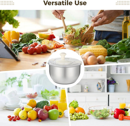 6L Stainless Steel Salad Spinner Set with Grater and Food Clip