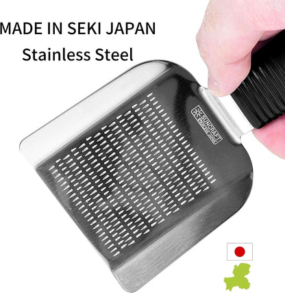 Japanese Grater with Handle for Wasabi Radish Garlic Ginger Stainless Steel