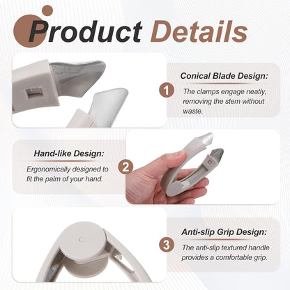 Strawberry Stem Remover Tool, Pineapple Eye Peeler with Non-Slip Handle for Fruit, Vegetable Tomato and Potato, Gray