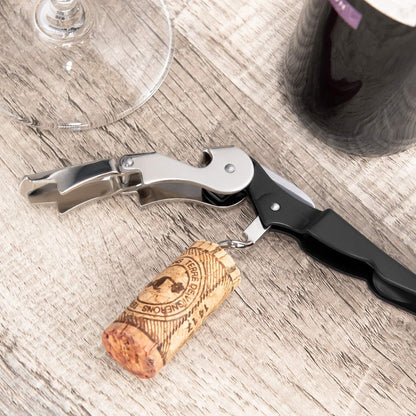 2-Pack Wine Opener, Waiter Corkscrew Wine Key for Server, Pink | Professional Wine Bottle Opener with Foil Cutter for Bartender. Double-hinged Corkscrew for Smooth Pull. Sturdy for Daily Use