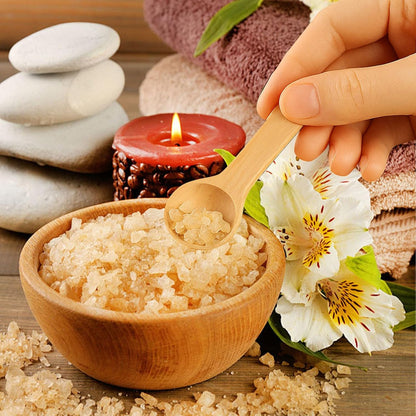 24PCS Mini Wooden Spoons, 3 Inches Small Bath Salt Spoon Wooden Little Teaspoons for Sugar Scrub Jars Spice Condiments Jam