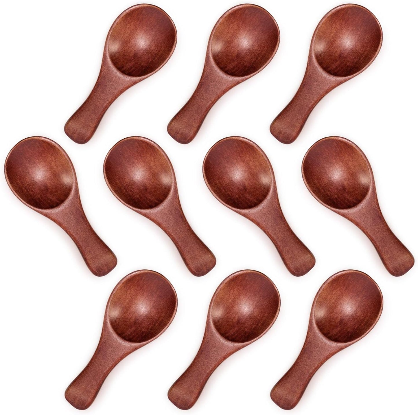 24PCS Mini Wooden Spoons, 3 Inches Small Bath Salt Spoon Wooden Little Teaspoons for Sugar Scrub Jars Spice Condiments Jam