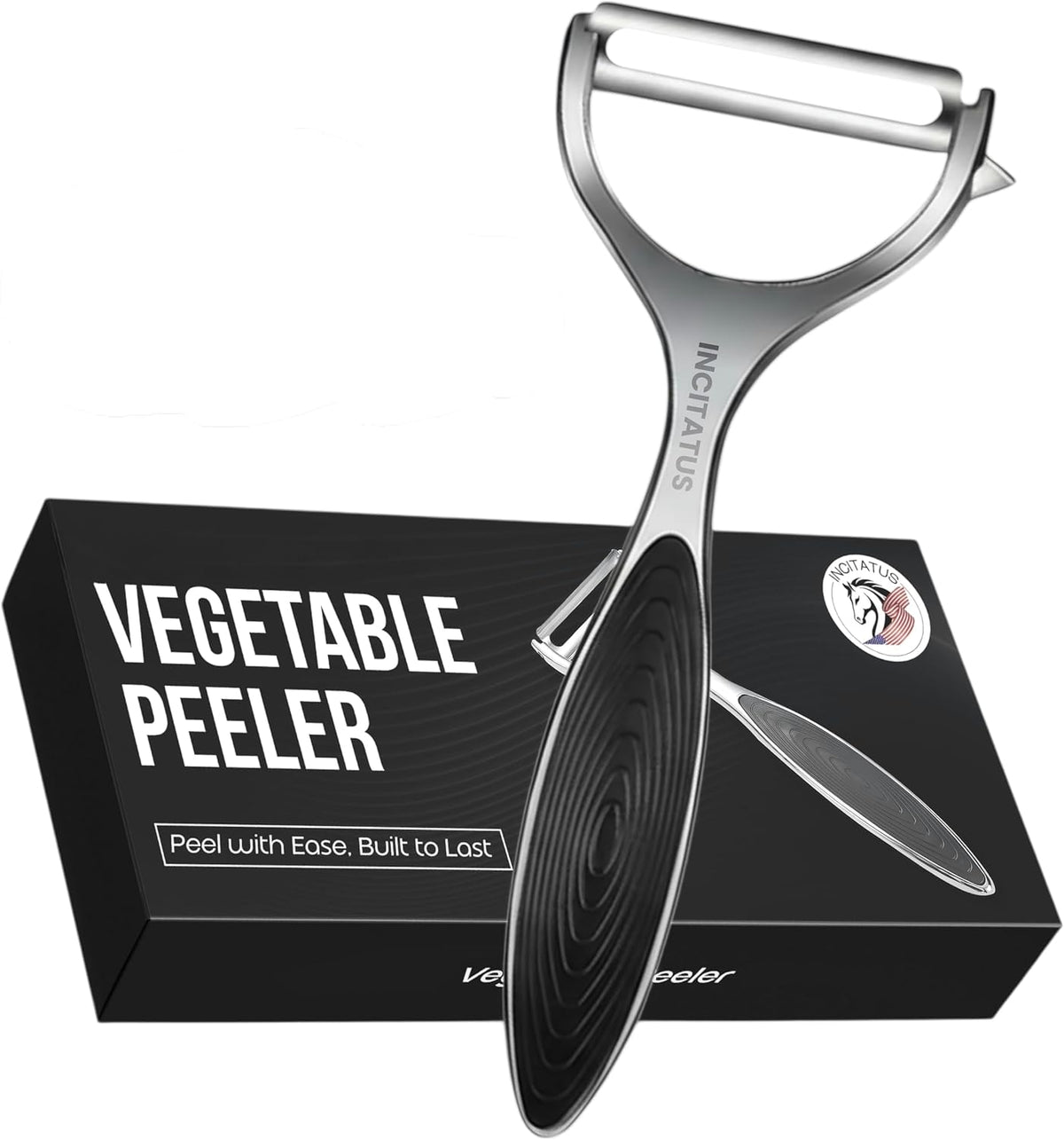Vegetable Peeler – Ultra Sharp Stainless Steel Potato & Fruit Peeler, Ergonomic Non-Slip Handle, Swivel Blade for Potatoes, Carrots, Cucumbers & Apples, Kitchen Peeling Tool