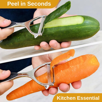 Vegetable Peeler – Ultra Sharp Stainless Steel Potato & Fruit Peeler, Ergonomic Non-Slip Handle, Swivel Blade for Potatoes, Carrots, Cucumbers & Apples, Kitchen Peeling Tool