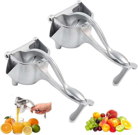 Hand Juicer Squeezer, Heavy Duty Fruit Juice Squeezer Handheld, Manual Juicer Hand Press with Ergonomic Grip, Cast Iron Juice Extractor for Lemon, Citrus, Orange, Lime, Grapefruit, Pomegranate (2PCS)