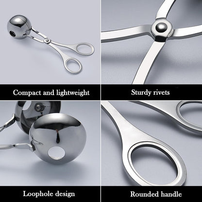2PCS Meat Baller Maker Stainless Steel Meatball Scoop Ball Maker(1.38")
