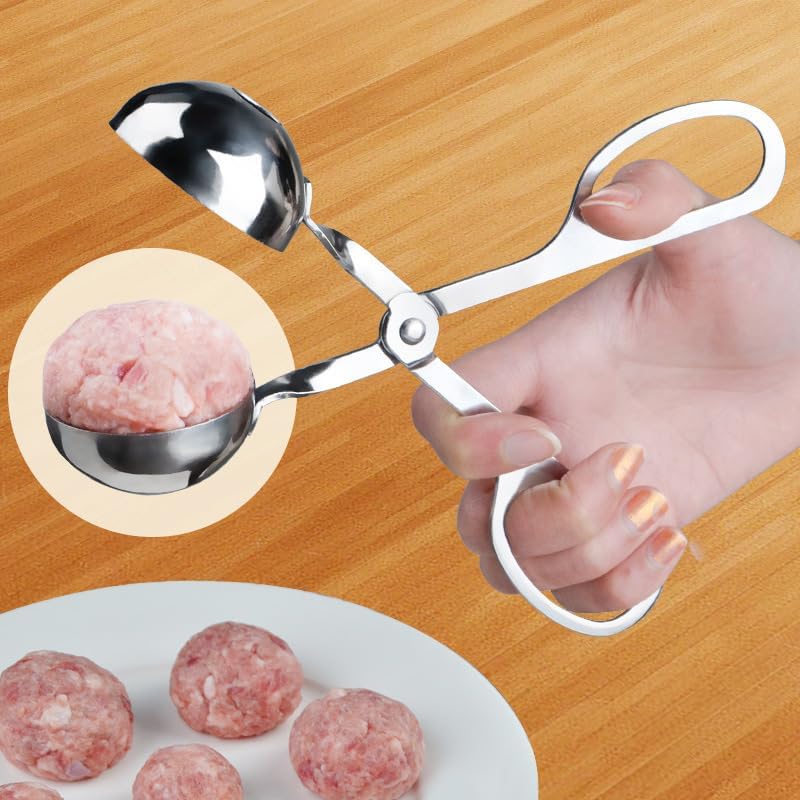 2PCS Meat Baller Maker Stainless Steel Meatball Scoop Ball Maker(1.38")