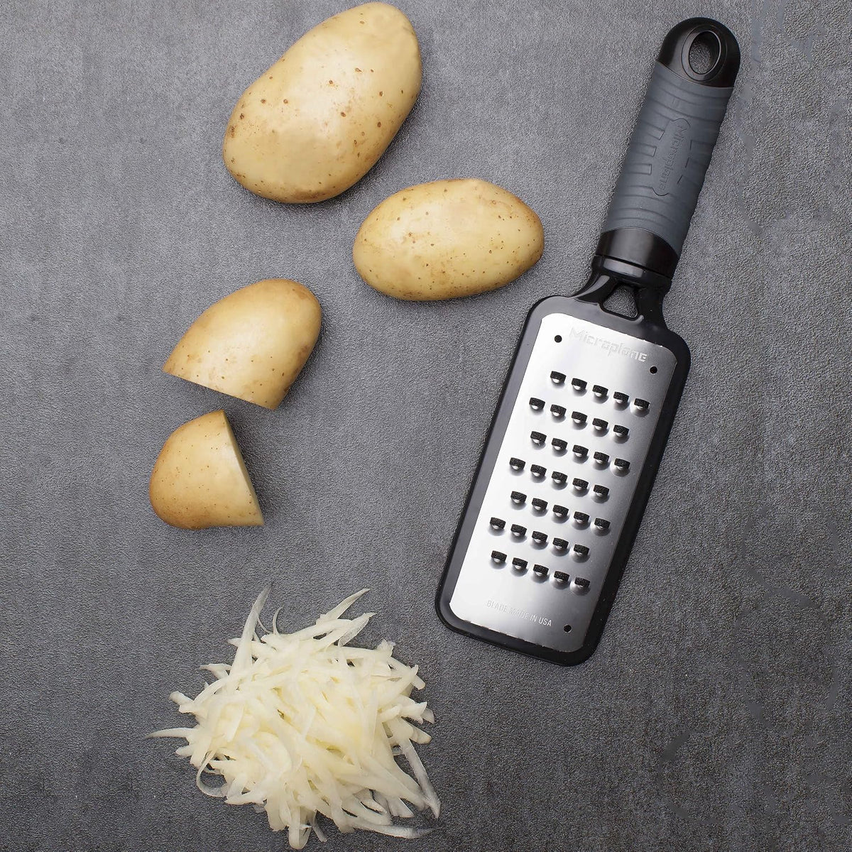 Home Series Fine Cheese Grater - Surgical Stainless Steel for Fine Grating (Black)