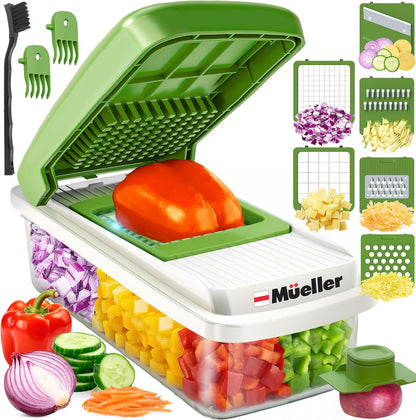 Vegetable Chopper Mandoline Slicer, Food, Cook's Tool, Veggie Chopper Onion Vegetable Cutter with Container, Dicer, Kitchen Gadgets & Essentials, White Sand/Grey
