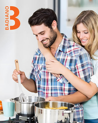 Silicone Pasta Fork, Kitchen Heat Resistant Noodle Spoon Server, BPA Free Spaghetti Strainer,12.8 inch (Khaki)