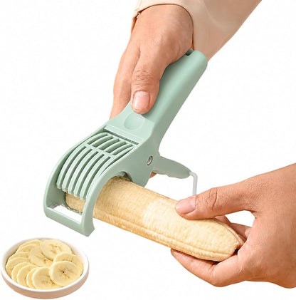 Banana Slicer Cutter, Quick & Safe, Multi-Use for Fruits, Dishwasher Safe