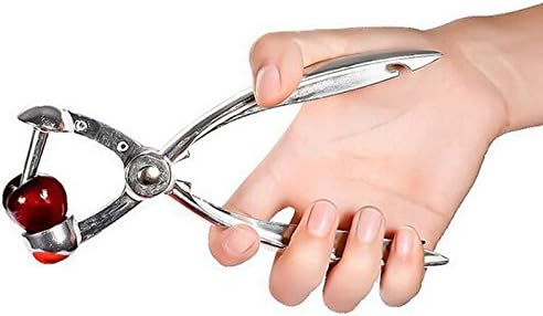 Cherry Pitter Tool, Olive Pitter Tool Stainless Steel Cherry Pits Remover Chopping Tool to Remove Cherries Stone Heavy Duty Cherry Tool all metal construction