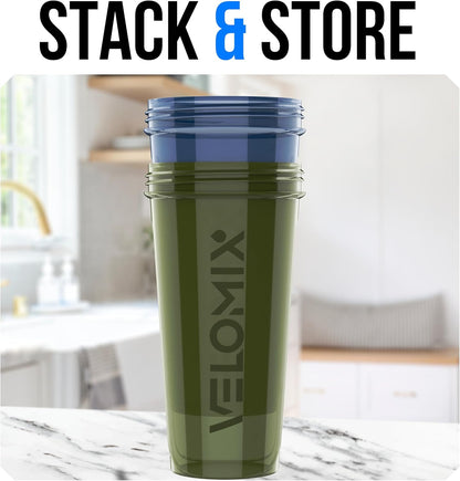 2 Pack- 28 oz Protein Shaker Bottles for Protein Mixes - 2x Wire Whisk | Leak Proof Shaker Cups for Protein Shakes | Protein Shaker Bottle Pack (Black/Transparent)