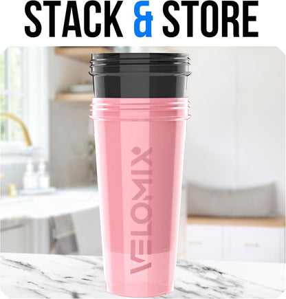 2 Pack- 28 oz Protein Shaker Bottles for Protein Mixes - 2x Wire Whisk | Leak Proof Shaker Cups for Protein Shakes | Protein Shaker Bottle Pack (Black/Transparent)