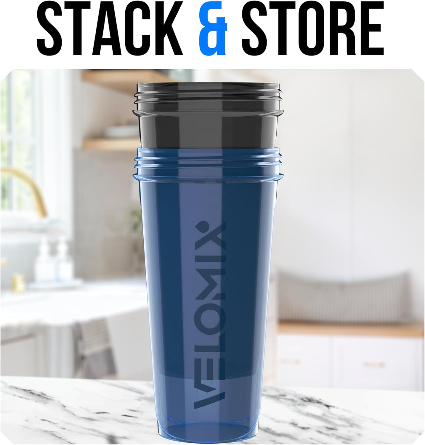 2 Pack- 28 oz Protein Shaker Bottles for Protein Mixes - 2x Wire Whisk | Leak Proof Shaker Cups for Protein Shakes | Protein Shaker Bottle Pack (Black/Transparent)