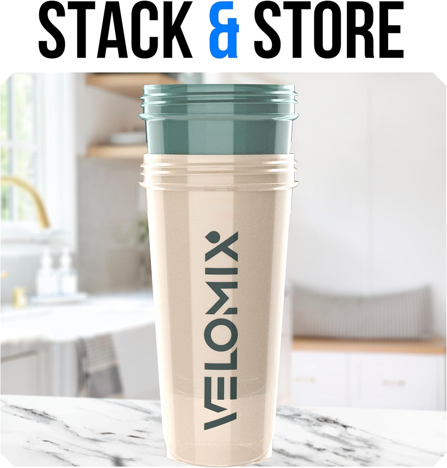 2 Pack- 28 oz Protein Shaker Bottles for Protein Mixes - 2x Wire Whisk | Leak Proof Shaker Cups for Protein Shakes | Protein Shaker Bottle Pack (Black/Transparent)