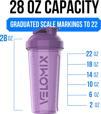 2 Pack- 28 oz Protein Shaker Bottles for Protein Mixes - 2x Wire Whisk | Leak Proof Shaker Cups for Protein Shakes | Protein Shaker Bottle Pack (Black/Transparent)