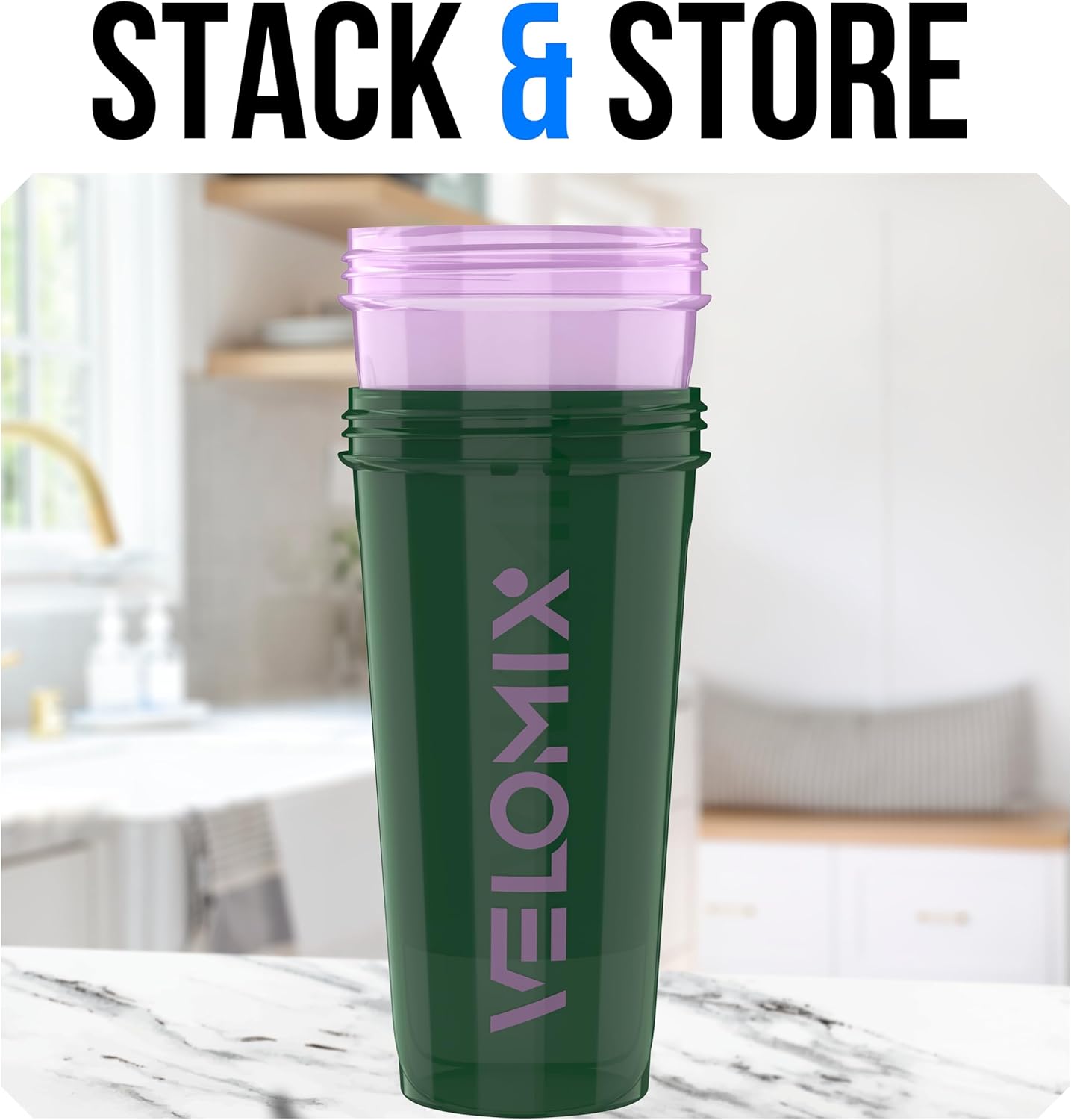 2 Pack- 28 oz Protein Shaker Bottles for Protein Mixes - 2x Wire Whisk | Leak Proof Shaker Cups for Protein Shakes | Protein Shaker Bottle Pack (Black/Transparent)