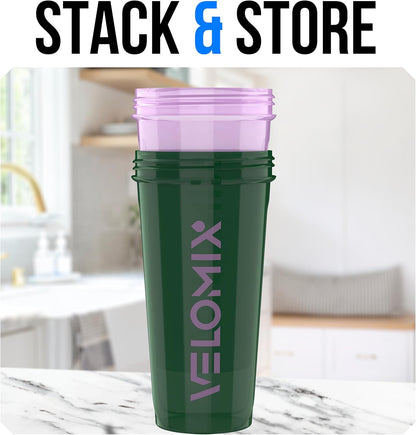 2 Pack- 28 oz Protein Shaker Bottles for Protein Mixes - 2x Wire Whisk | Leak Proof Shaker Cups for Protein Shakes | Protein Shaker Bottle Pack (Black/Transparent)