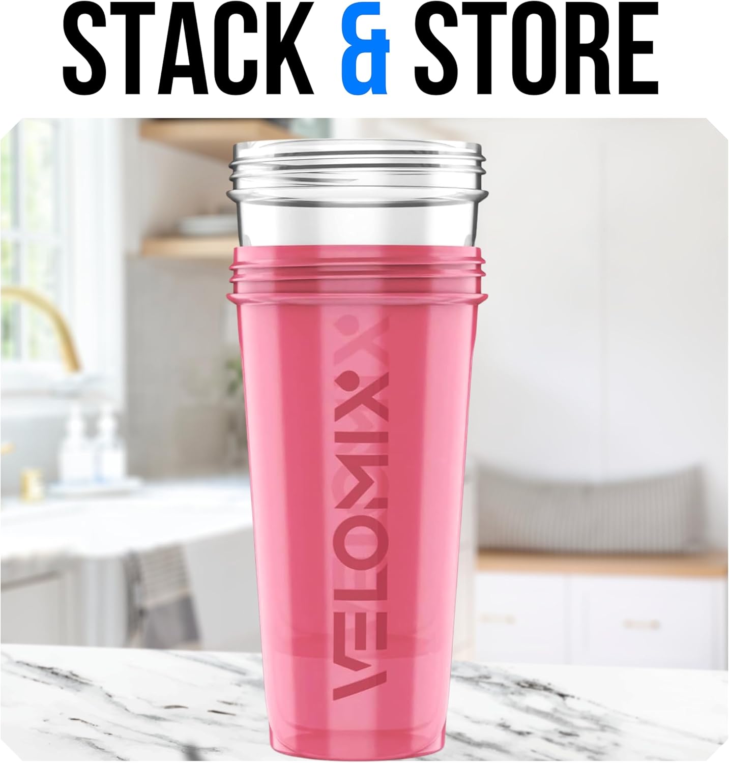 2 Pack- 28 oz Protein Shaker Bottles for Protein Mixes - 2x Wire Whisk | Leak Proof Shaker Cups for Protein Shakes | Protein Shaker Bottle Pack (Black/Transparent)
