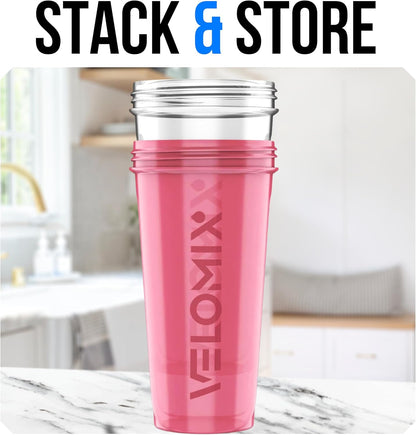 2 Pack- 28 oz Protein Shaker Bottles for Protein Mixes - 2x Wire Whisk | Leak Proof Shaker Cups for Protein Shakes | Protein Shaker Bottle Pack (Black/Transparent)