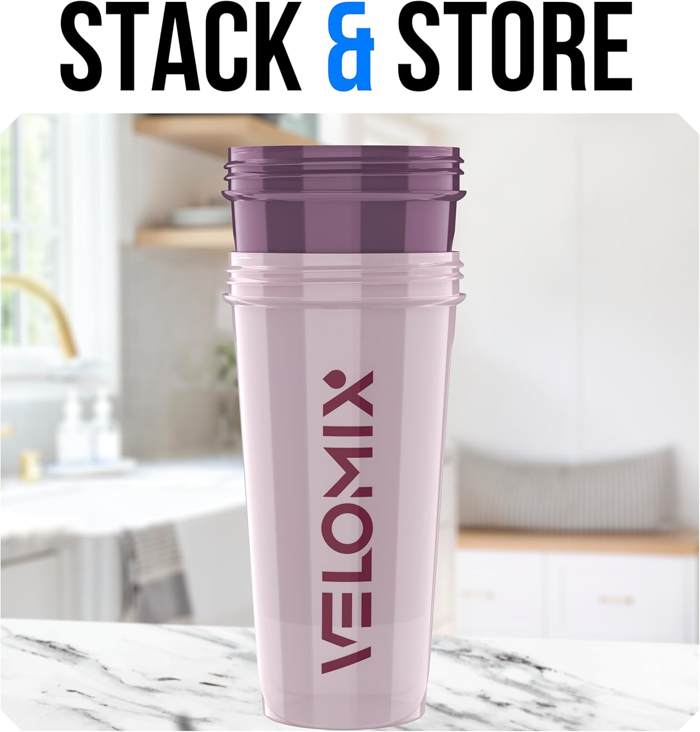 2 Pack- 28 oz Protein Shaker Bottles for Protein Mixes - 2x Wire Whisk | Leak Proof Shaker Cups for Protein Shakes | Protein Shaker Bottle Pack (Black/Transparent)