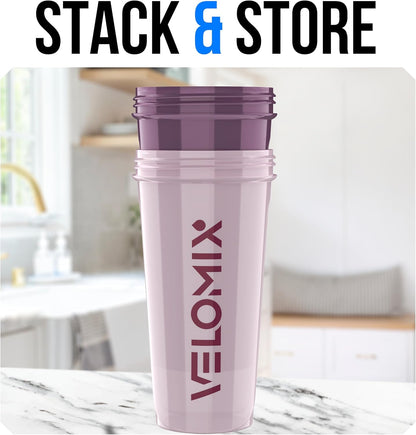 2 Pack- 28 oz Protein Shaker Bottles for Protein Mixes - 2x Wire Whisk | Leak Proof Shaker Cups for Protein Shakes | Protein Shaker Bottle Pack (Black/Transparent)