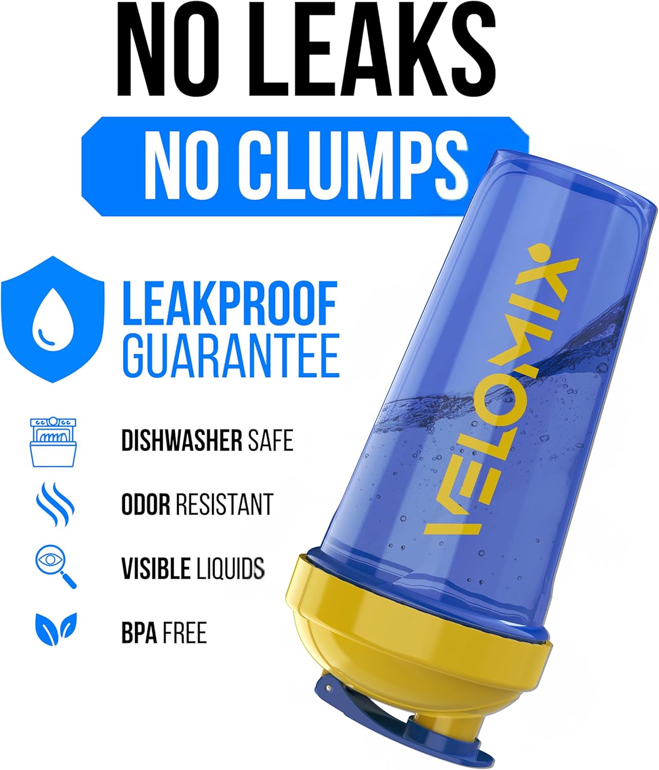 2 Pack- 28 oz Protein Shaker Bottles for Protein Mixes - 2x Wire Whisk | Leak Proof Shaker Cups for Protein Shakes | Protein Shaker Bottle Pack (Black/Transparent)