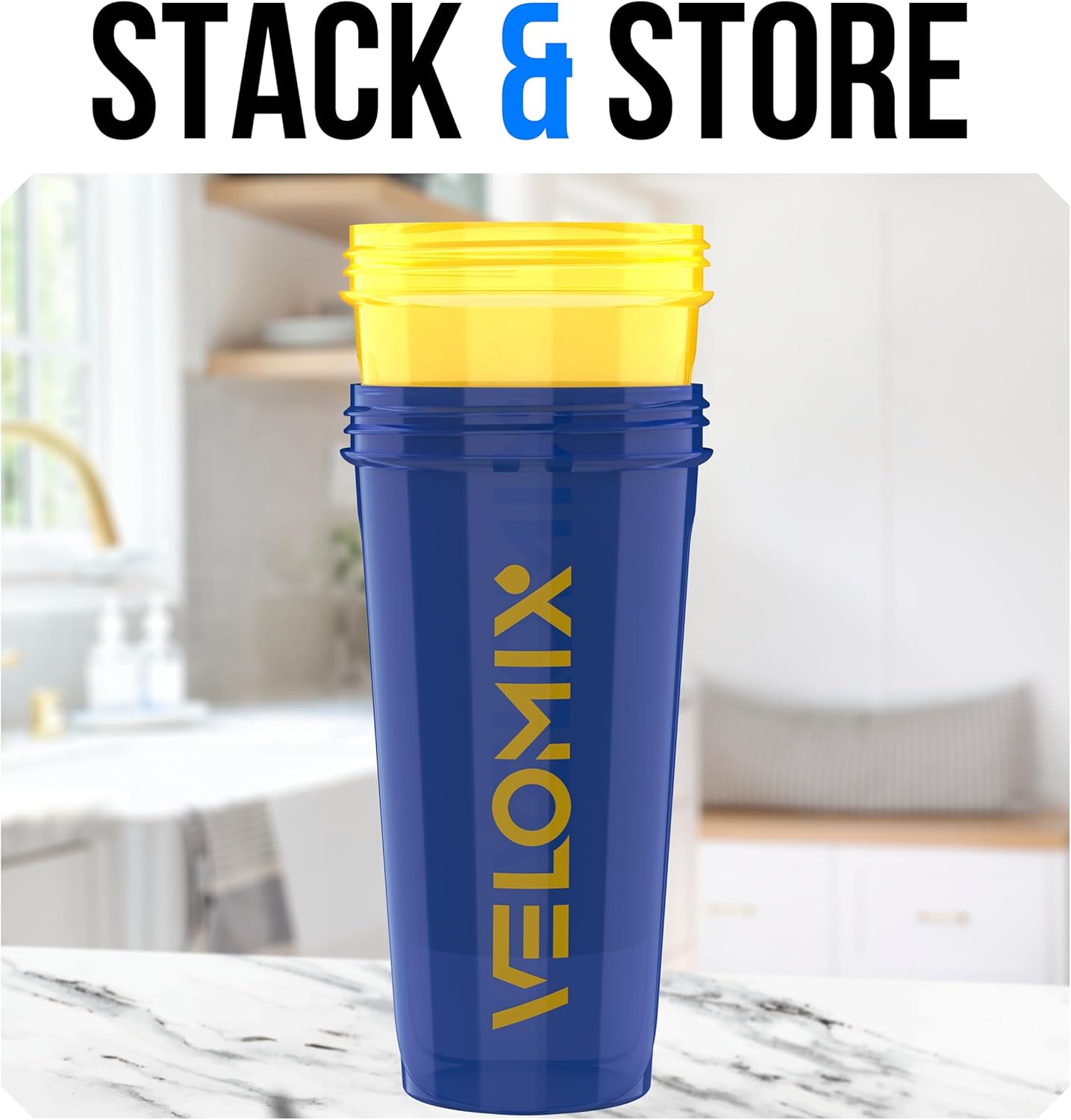 2 Pack- 28 oz Protein Shaker Bottles for Protein Mixes - 2x Wire Whisk | Leak Proof Shaker Cups for Protein Shakes | Protein Shaker Bottle Pack (Black/Transparent)