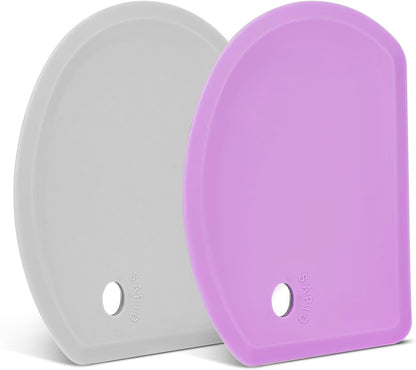 Silicone Dough Scraper with Metal Core Flexible Bowl Scraper Bread Baking