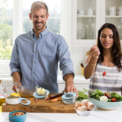 Strawberry Slicer/Cutter With Stainless Steel Cutting Wires for Hard Boiled Egg Slicer Multicolour