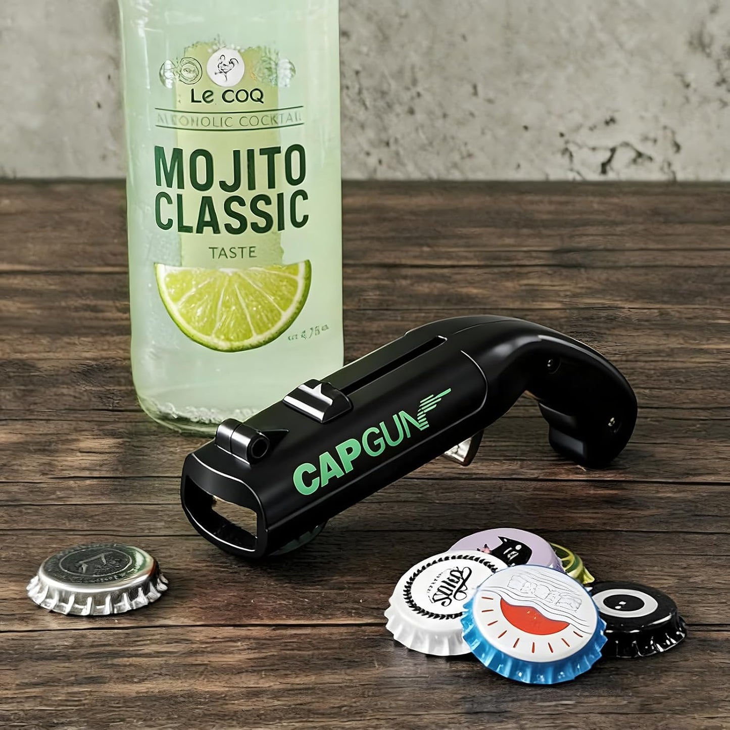 Bottle Opener,Fun Shooting Gun Creative Bottle Opener for Party Games, Family Parties, Outdoor Barbecue,Jar Opener for Weak Hands and Seniors with Arthritis