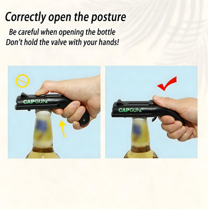 Bottle Opener,Fun Shooting Gun Creative Bottle Opener for Party Games, Family Parties, Outdoor Barbecue,Jar Opener for Weak Hands and Seniors with Arthritis