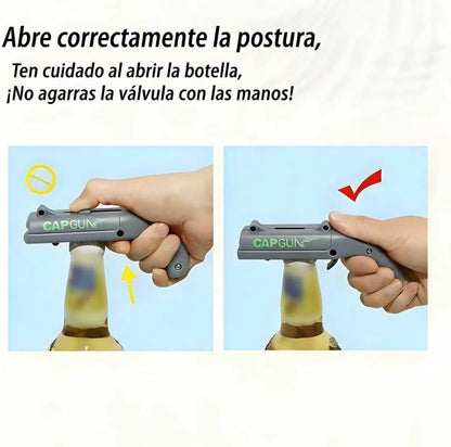 Bottle Opener,Fun Shooting Gun Creative Bottle Opener for Party Games, Family Parties, Outdoor Barbecue,Jar Opener for Weak Hands and Seniors with Arthritis