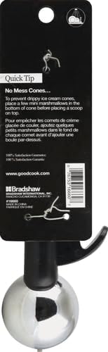 Deluxe Ice Cream Scoop with Trigger With Comfortable Grip & Easy-Release Lever Dishwasher Safe, 2-Ounce Scoop, Black