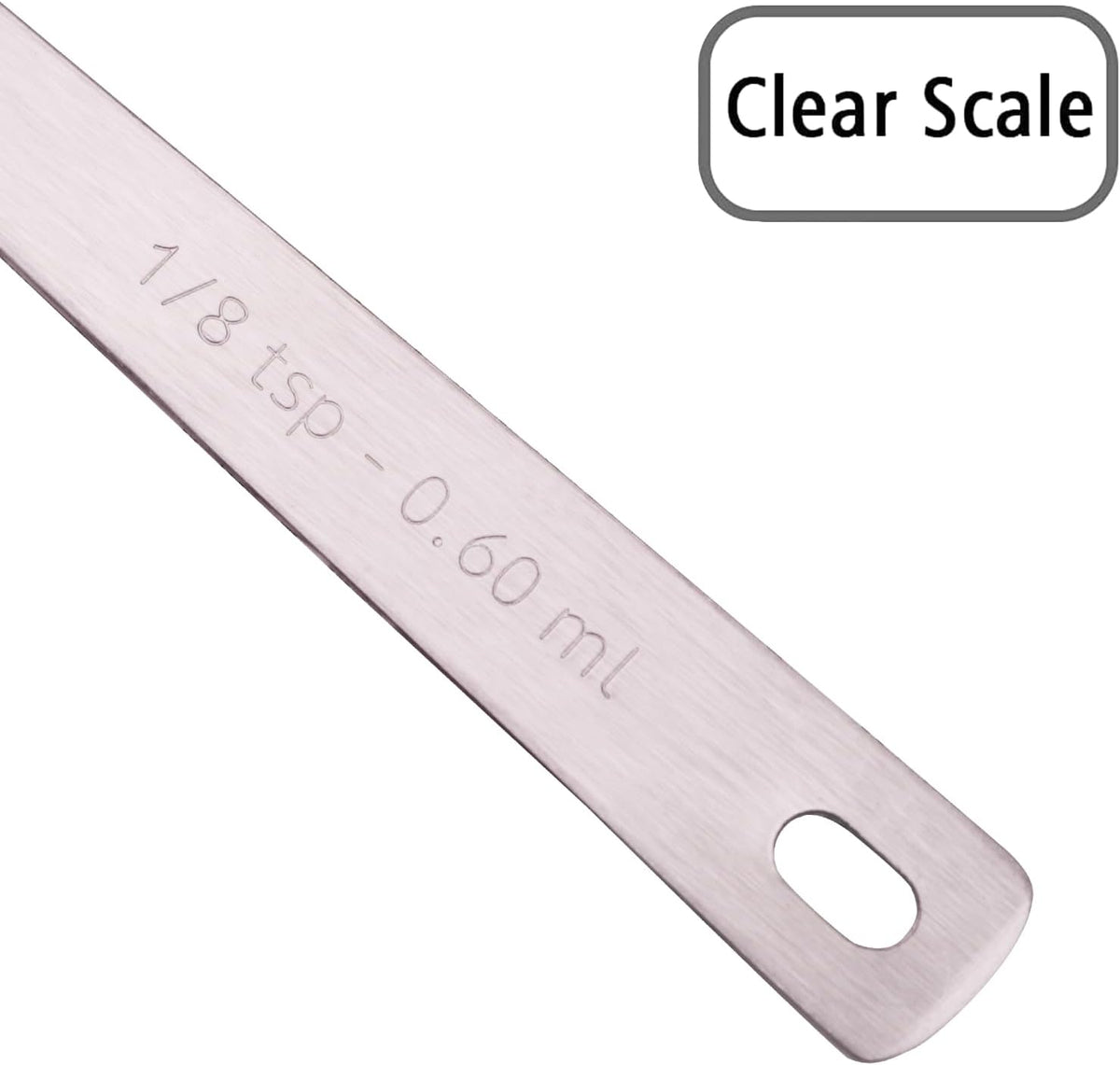 1PCS 1/8tsp(0.6ml) Tiny Measuring Spoon, Small Teaspoon for Tiny Amounts | High Precision, Food-Grade Stainless Steel, ‌Rust-Free, Dishwasher-Safe, Easy-Read Markings, Multi-Purpose, Sturdy & Durable