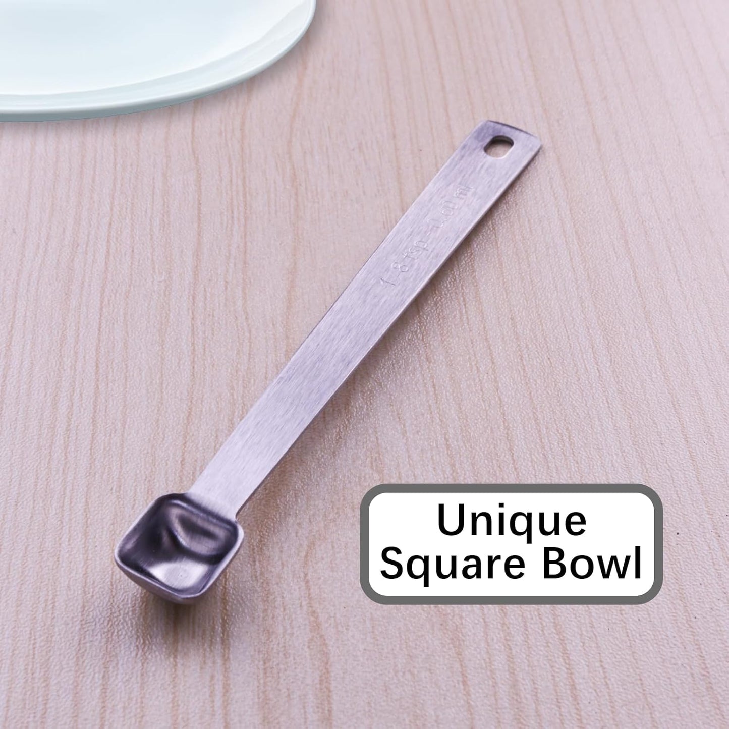 1PCS 1/8tsp(0.6ml) Tiny Measuring Spoon, Small Teaspoon for Tiny Amounts | High Precision, Food-Grade Stainless Steel, ‌Rust-Free, Dishwasher-Safe, Easy-Read Markings, Multi-Purpose, Sturdy & Durable